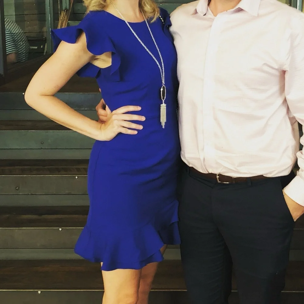 Blue Ruffle Dress - Picture 4 of 5